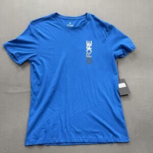 G/Fore Shirt Mens Medium Blue Racer Logo Graphic Cotton Golf Tee Short Sleeve
